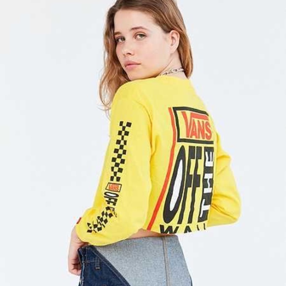 Vans Tops - Vans Yellow Graphic Crop Top